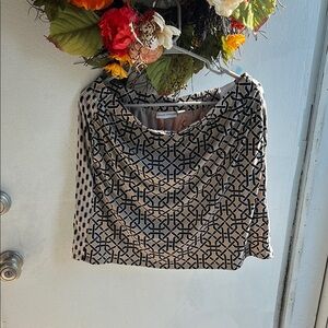 Susan Graver Black and Tan Casual Skirt. Sunday sale 
1/2 off